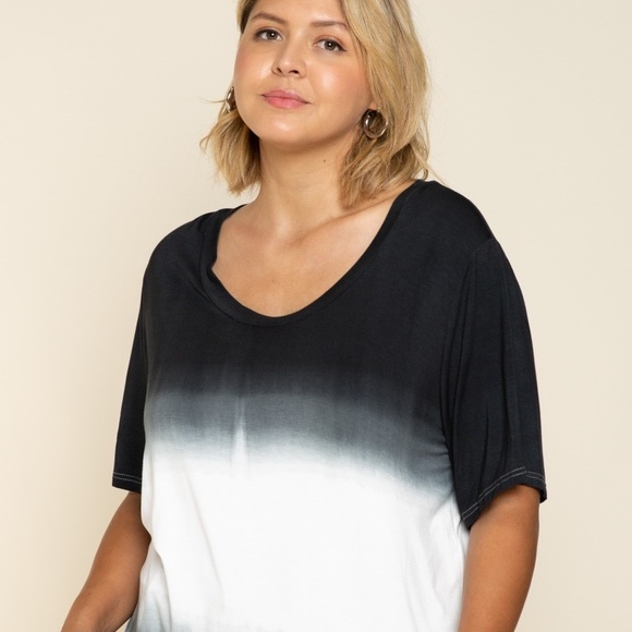 Hand Dip Dyed Felt Soft Knit Top. - Picture 8 of 9